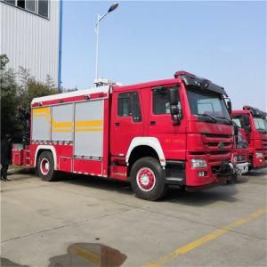 4X2 Sinotruck HOWO 290HP Combine Water Tank Fire Extinguisher Foam Tank Dry Powder Tank Fire Fighting Truck with Crane Arm