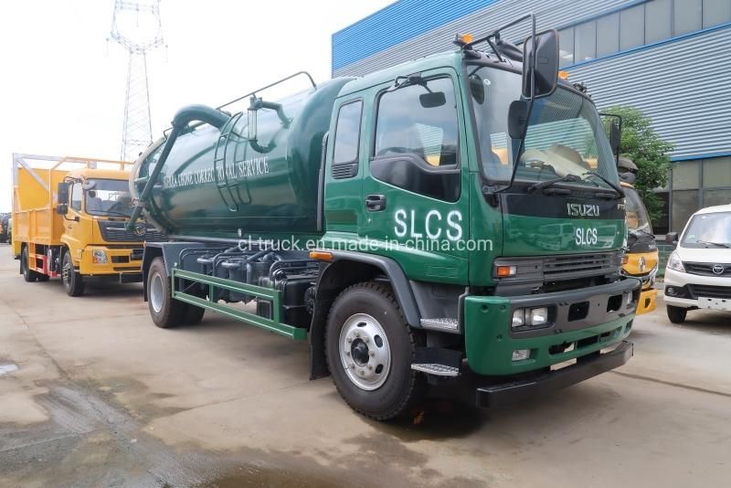 Japan Brand 6X4 10cbm 12cbm Vacuum Suction Sewer Cleaning Sewage Tanker Truck for Sale