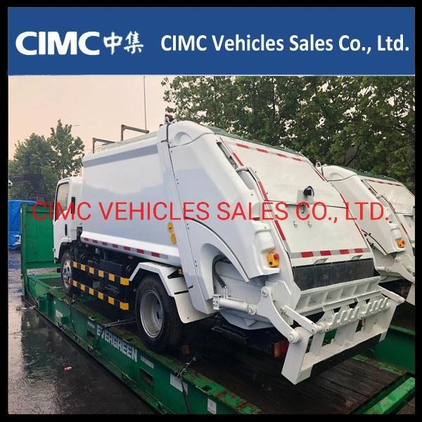 Isuzu Nqr Garbage Compactor Truck Hydraulic Container Hook Lift Bin 6ton 8ton