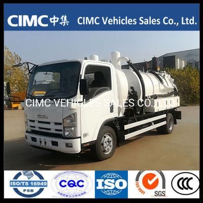 Isuzu 700p 5000 Liter Sewage Vacuum Suction Truck for City Sewage Cleaning