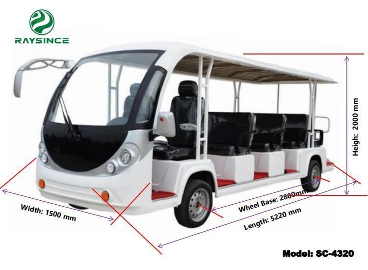 Chinese Manufacture Electric Pickup Passengers 14 Seater Sightseeing Car