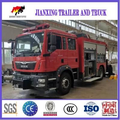 4*2 Double Row Cab 6 Wheels Fire Fighting Truck Factory Price for Salemanualrescue
