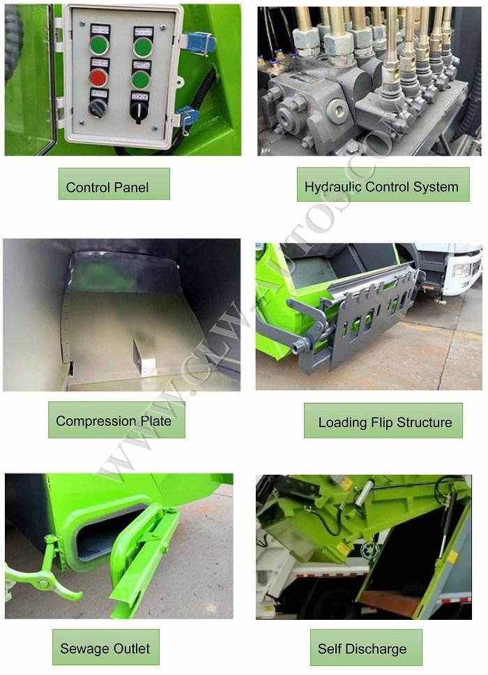 Dongfeng 6cbm Compressed Waste Garbage Compactor Waste Treatment Truck