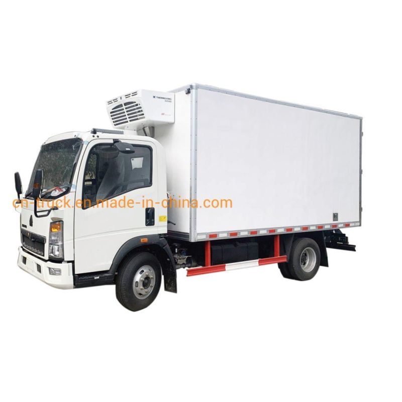 Light Duty China Made New Right Hand Drive HOWO 3ton 4ton 5ton 6ton Refrigerated Truck