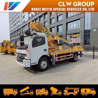 Aerial Work Truck with Bucket Plaform 20m 22m 24m Mobile Boom with Lift Crane for Construction