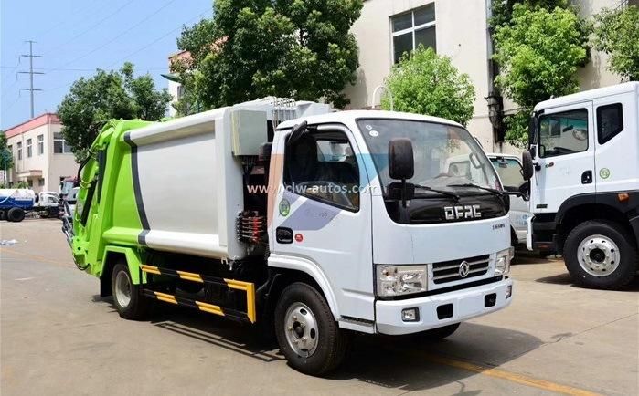 6m3 Dongfeng Rear Load Refuse Collection Garbage Compactor Truck