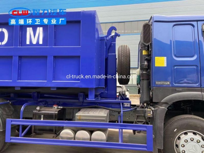 HOWO 8X4 Hook Lift Garbage Truck with Crane