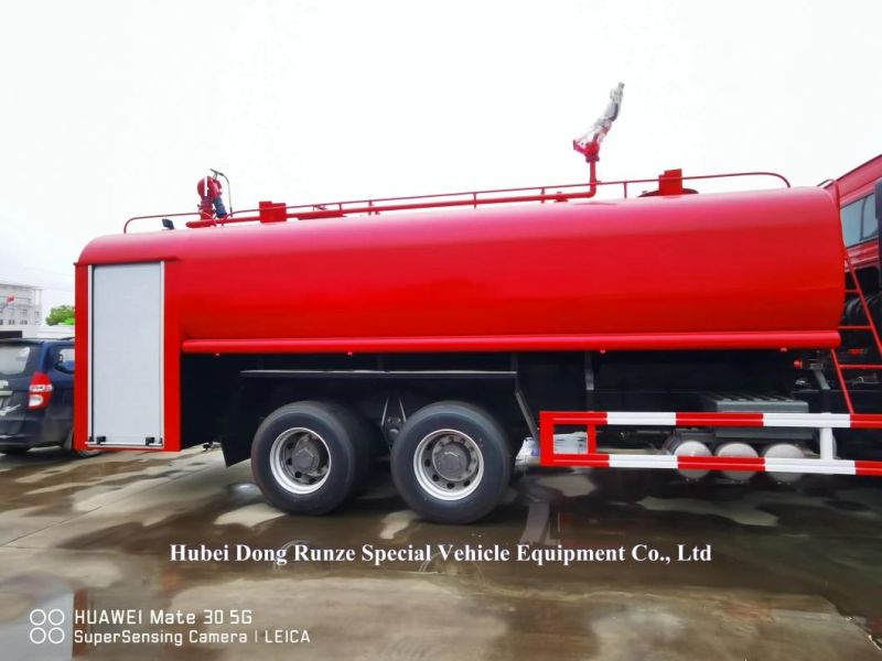 Sinotruk HOWO 6X4 Fire Fighting Truck Sprinkler Fire Engine with 15-20ton Water Bowser (Cusomtizing 2 Water Cannons)