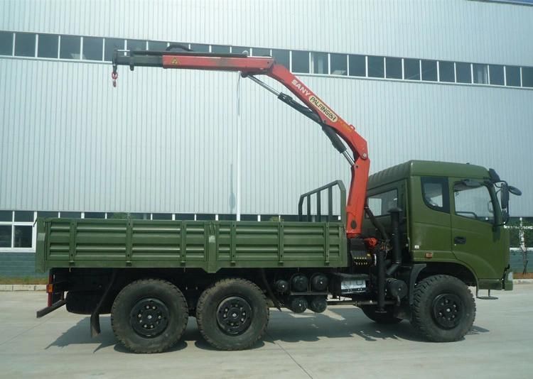 Dongfeng 6X6 All Wheel Drive Mobile Truck Mounted Knuckle Boom Crane for Sale