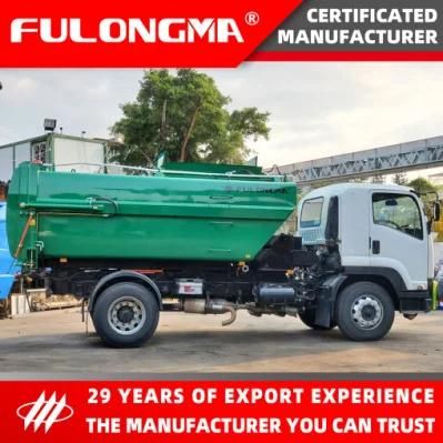 Fulongma 13cbm Loading Capacity Side Loader Refuse Truck for Kitchen Garbage