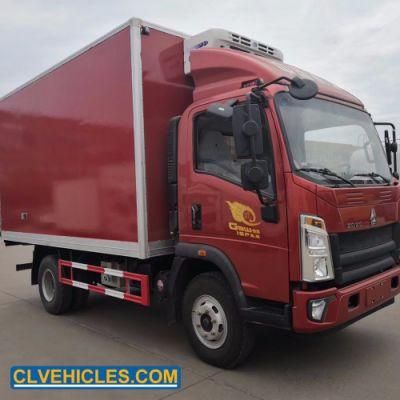 Sinotruk HOWO 4X2 5tons 8tons Meat Transport Refrigerated Truck