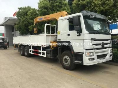 Sinotruk HOWO 6X4 10 Wheelers Crane Boom Lifting Lifter Folded/Straight Telescopic 10tons