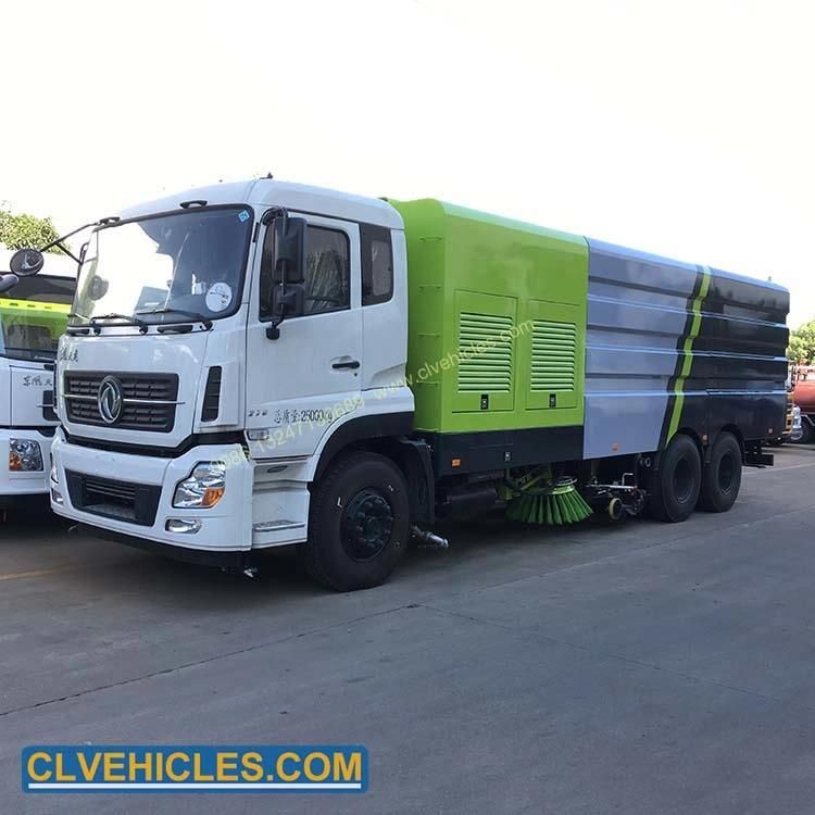 HOWO 6 Wheels Water Jetting 8000L Water Tank and 7000L Garbage Tank Truck Sweeper