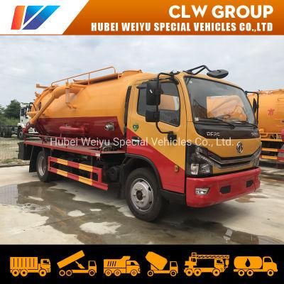 Factory Price Dongfeng Brand 4mm Carbon Steel Tank Vacuum Suction Truck Waste Water Transport Truck