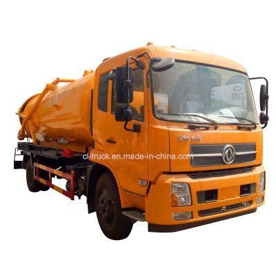 Dongfeng 6X4 12000L 16m3 20m3 Sewage Suction Truck 10 Wheeler Vacuum Sewage Suction Tank Truck for Sale