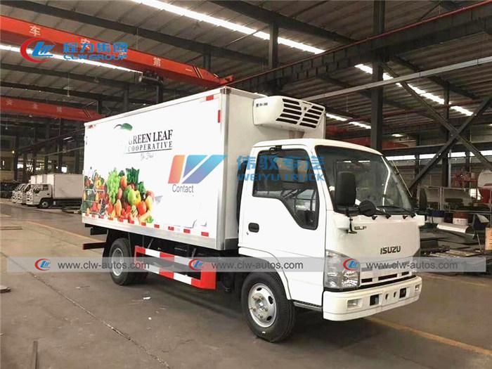 Isuzu 5t Refrigerated Van Truck Frozen Sea Food Delivery Truck 6t Refrigerator Truck