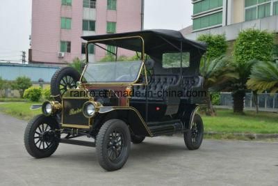 Cheap 4-5 Seats Electric Vehicle Vintage Sightseeing Classic Car for Sale