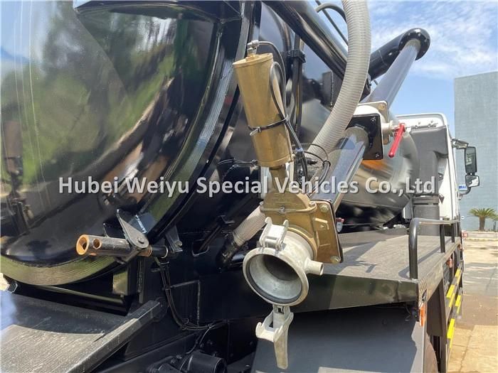HOWO 10, 000 Liters Sewer Cleaning Truck Sewage Vacuum Suction Truck with Highly Efficient Italy Brand Bp Pump
