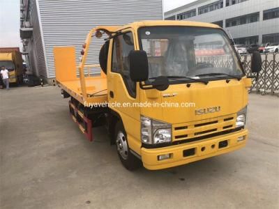 One-Towing-Two 4X2 Euro 5 Light 2ton 3ton I-Suzu Flatbed Wrecker Tow Truck