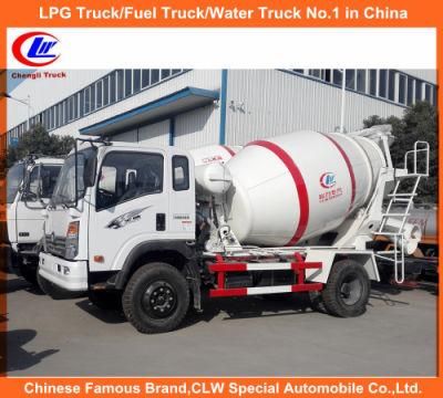 Rear Discharge Mini Concrete Mixer Truck for 3000liter Cement Mixer