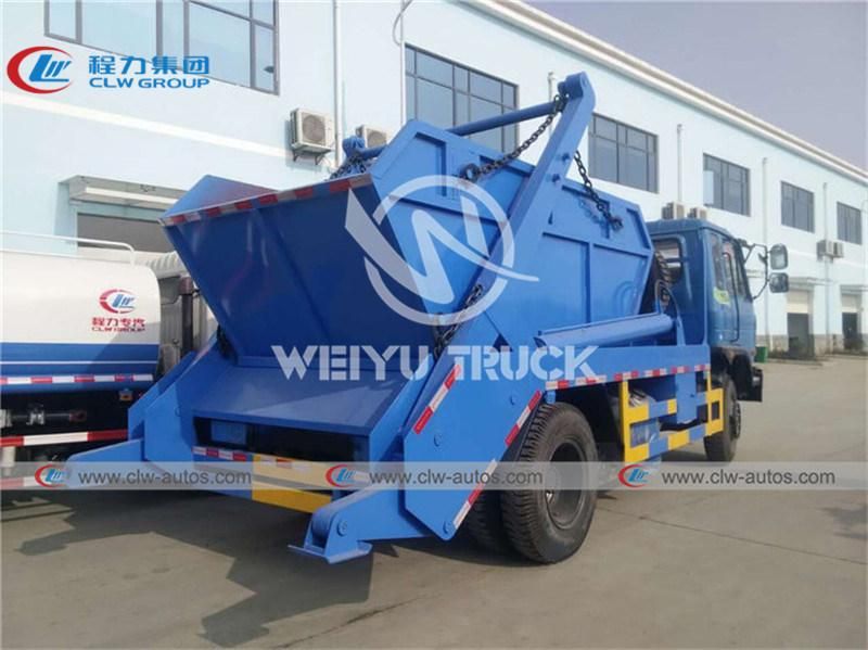 China Truck Dongfeng 4X2 4cbm Swing Arm Garbage Collection Skip Loader Waste Garbage Truck