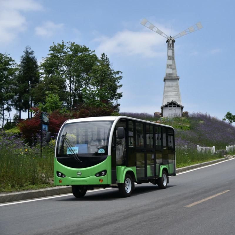 New 14 Seaters Electric Colsed Sightseeing Bus