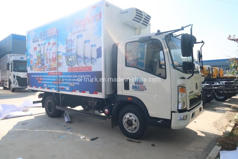 HOWO Foton Right Left Hand Drive Refrigerated Freezer Aumark 6tons 7tons 8tons Refrigerator Truck for Sale