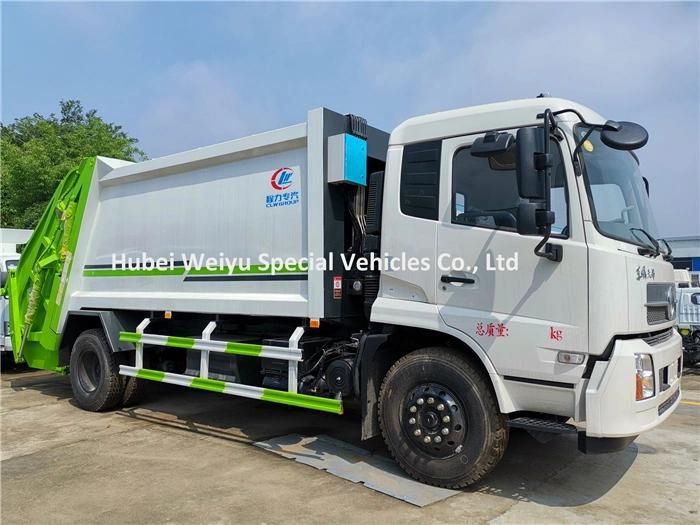 10tons Dongfeng Refuse Collect Vehicle 10t 12cbm Back Loading Garbage Compressed Truck