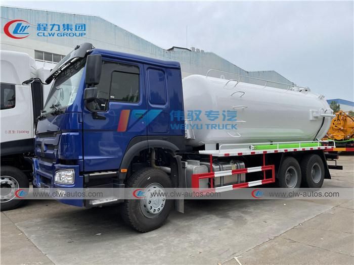 HOWO 6X4 Sewage Truck 16cbm Sewer Cleaning Truck 15tons Sewage Tank Truck