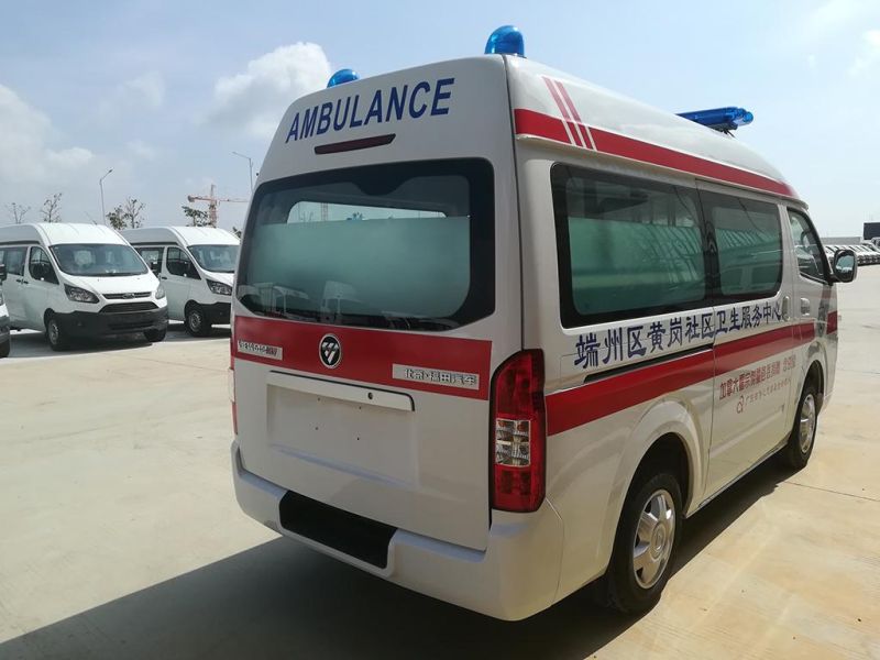 Cheap Emergency Transport Ambulance Vehicle Foton G7 Monitoring Medical ICU Ambulance Car Price for Sale