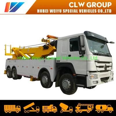 Sinotruk HOWO 8X4 12 Wheels Rhd 40 Tons 40tons Rotator Boom Road Recovery Wrecker Towing Truck Emergency Rescue Tow Truck