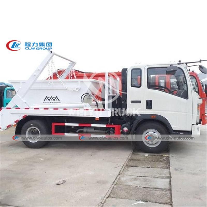Sinotruk HOWO 5000litres 5cbm 5tons Swing Arm Type Garbage Collection Truck Waste Removal Truck