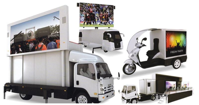Outdoor Movable LED Billboard Truck P6 Mobile Advertising LED Screen Trailer