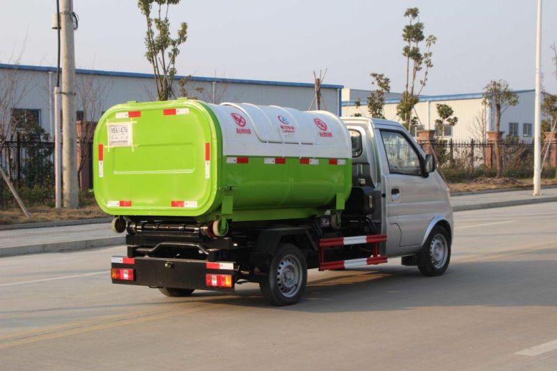 4X2 Dongfeng 3cbm 4cbm Mini Hook Lift Garbage Truck