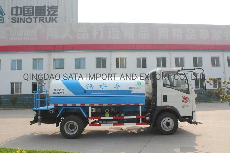 Light Duty HOWO 5000L 4X2 Water Tanker Truck