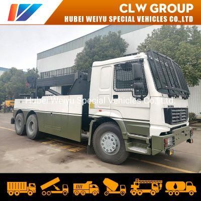 Military Towing Truck Army Use 30tons 40tons Road Wrecker Truck Sinotruk HOWO Road Rescue Truck