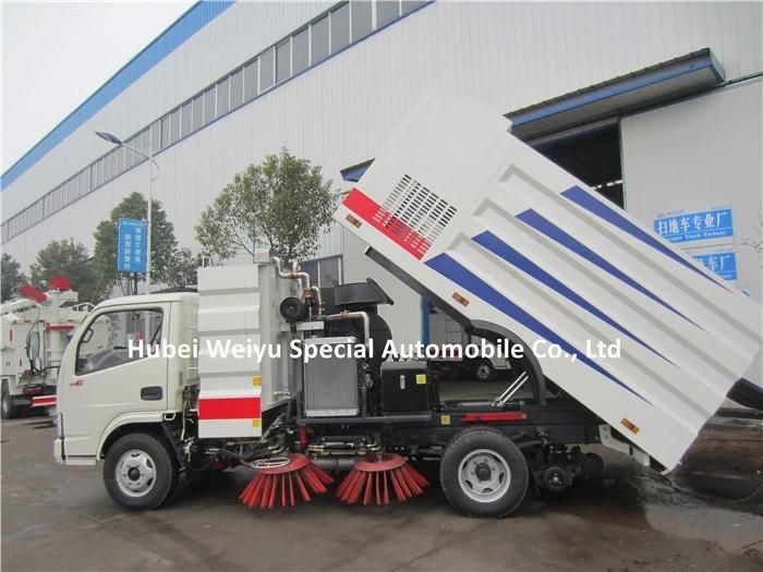 Dongfeng Brand Four Brushes Broom Vacuum Road Sweeper 8cbm 8000liters 8L Sweeper Truck