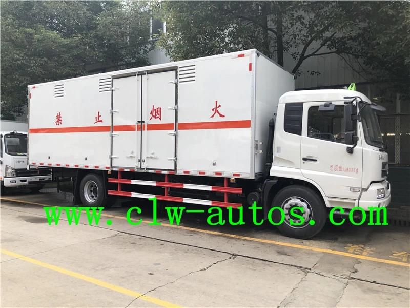 Dongfeng Tianjin 8tons 35cbm Hazardous Chemicals Transport Cargo Van Truck