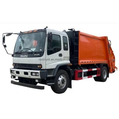 I-Suzu Fvr Heavy Duty 12m3 14m3 Compactor Garbage Compression Refuse Waste Collection Truck