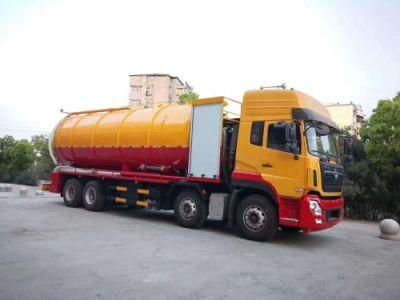 8X4 Dongfeng 30m3 Heavy 28tons 30000 Litres Sewage Truck with High Pressure Hose