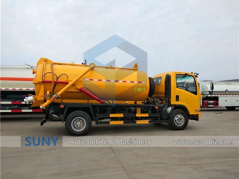 Isuzu Small 5000-7000 Liters Septic Tank Vacuum Sewage Suction Truck
