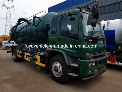 Japan Isuz Ftr 4X2 10tons 14tons 14 Cubic Meter 10000L 10m3 Vacuum Suction Tank Truck