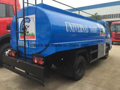 Fresh Milk Delivery Truck 8000 Liters Stainless Steel 304 Tank Truck