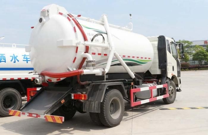 FAW J6 10000liter/10cbm/10m3/10ton/10000L Cleaning Vehicle Sewage Fecal Vacuum Suction Truck