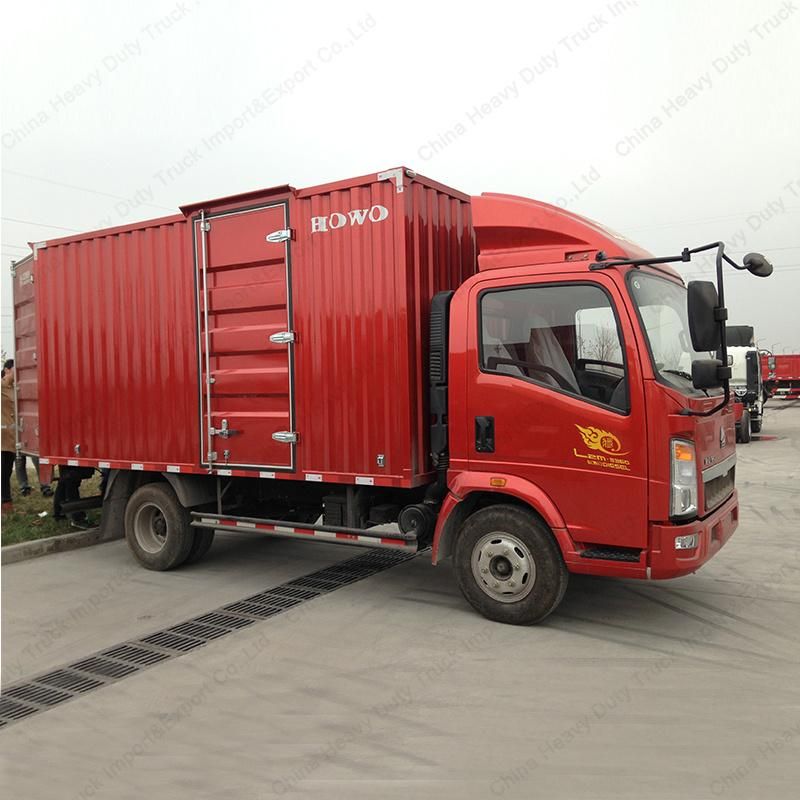 Cnhtc Sinotruk HOWO Right Hand Drive Truck 8-9tons 4X2 Box Type Light Truck