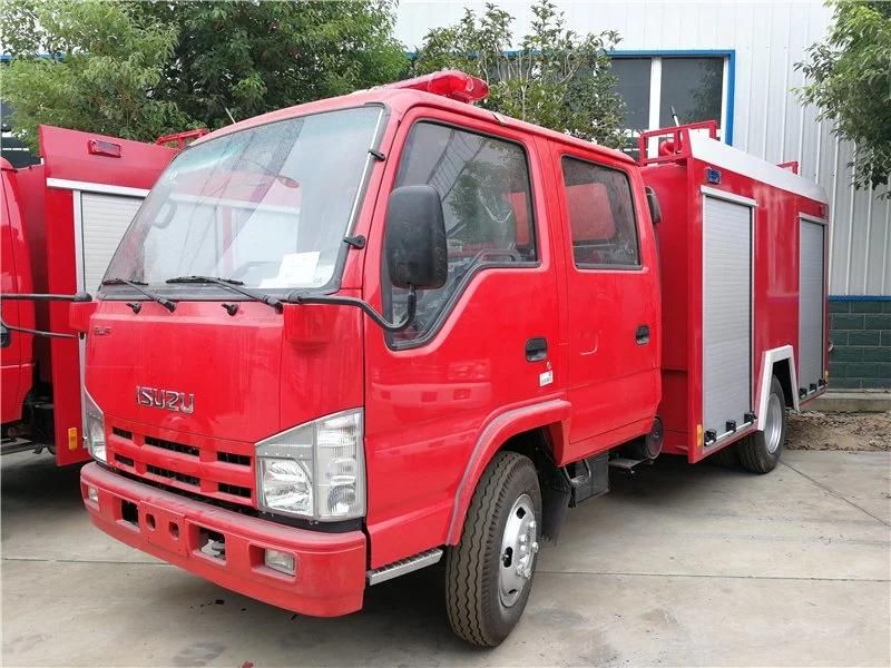 Japan Euro 4 Isuzu Double Row100 Type Remote Control Small 3tons 2tons Fire Truck Dimension