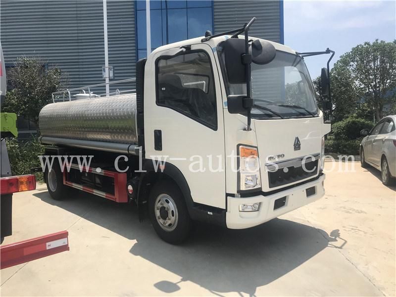 Sinotruk HOWO Light Truck 5000liters 5cbm 304 Stainless Steel Water Tank Delivery Truck
