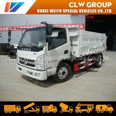 China Kama Brand Rear Double Wheels Sealed Garbage Mini Dump Truck