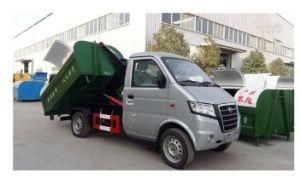 2cbm Changan Euro 4 Petrol Gasoline Hook Arm Lift Garbage Truck