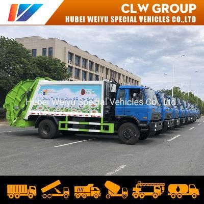 Dongfeng Diesel Garbage Truck China 8cbm/10cbm/12cbm/14cbm/15cbm Compactor Garbage Truck